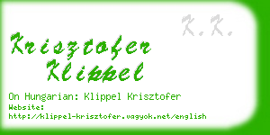 krisztofer klippel business card